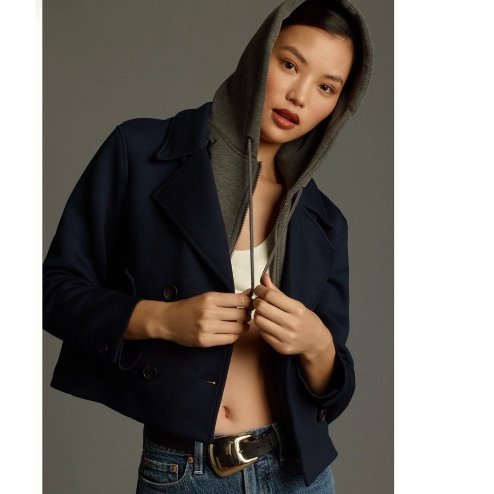 Maeve Twofer Hooded Peacoat - Picture 2 of 7